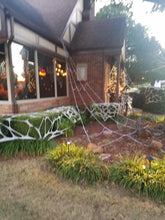 Load image into Gallery viewer, Halloween decor spider web, outdoor, indoor, reusable, party