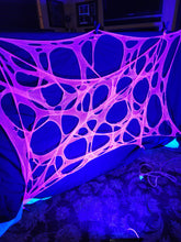Load image into Gallery viewer, Blacklight Spider Webs - choose color